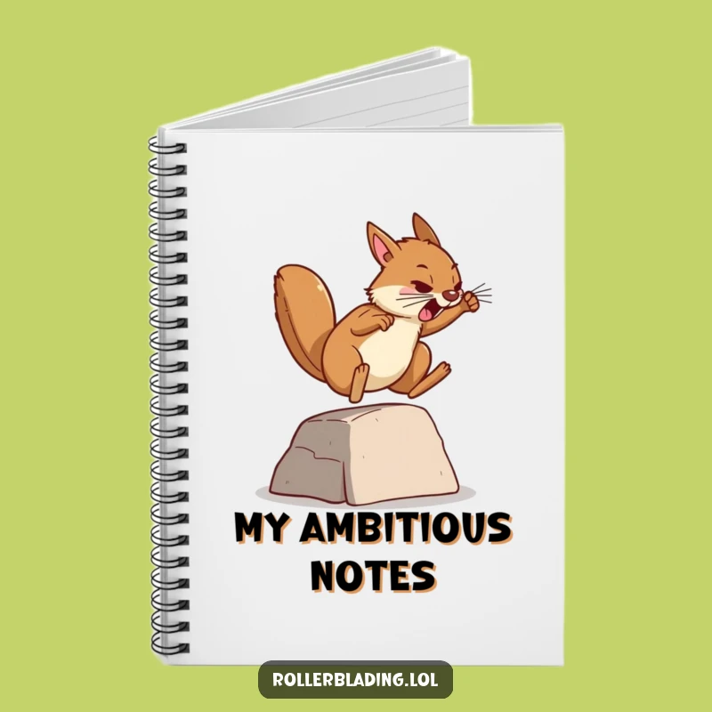 Funny Squirrel Goal Notebook - Motivational Journal, Ambitious Planner
