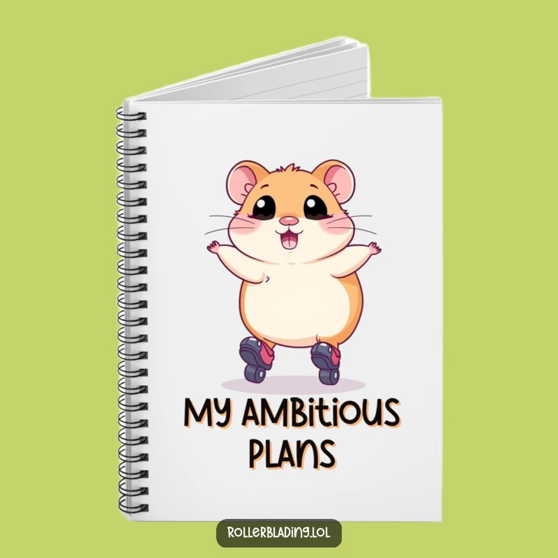 Funny Hamster Roller Skating Notebook: Plump Ideas for Hilarious Notes