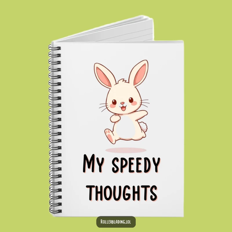 Funny Rabbit Jogging Notebook - Bouncing Legs Journal, Gift