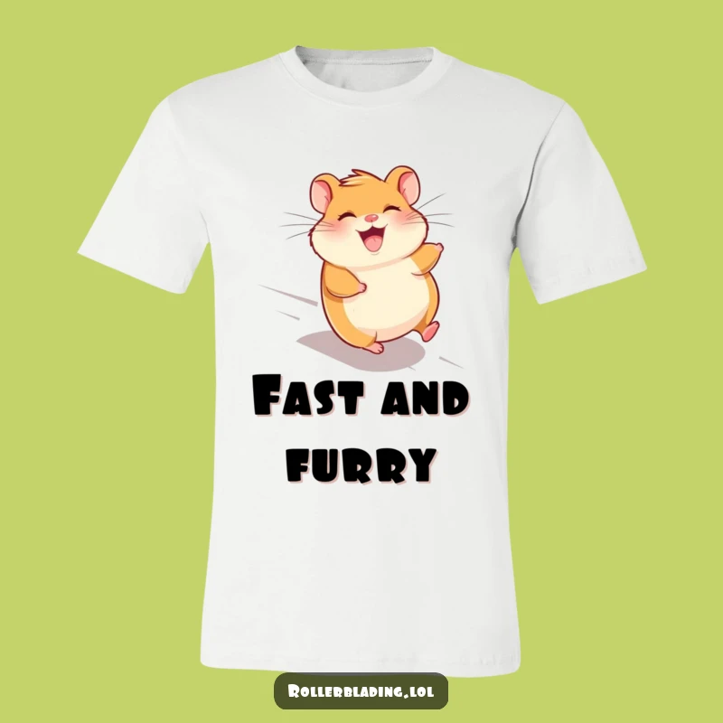 Funny Giggling Hamster T-Shirt - Speeding Downhill, Ultimate Funny Gift