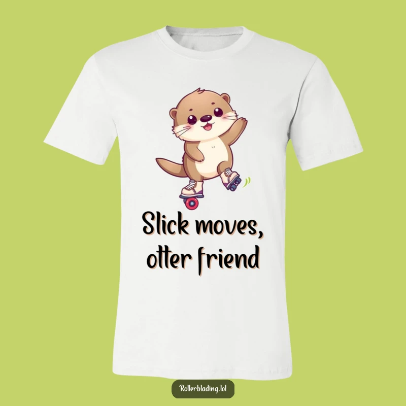 Funny Otter Roller Blade Shredder Tee: Epic Moves, Maximum Laughs