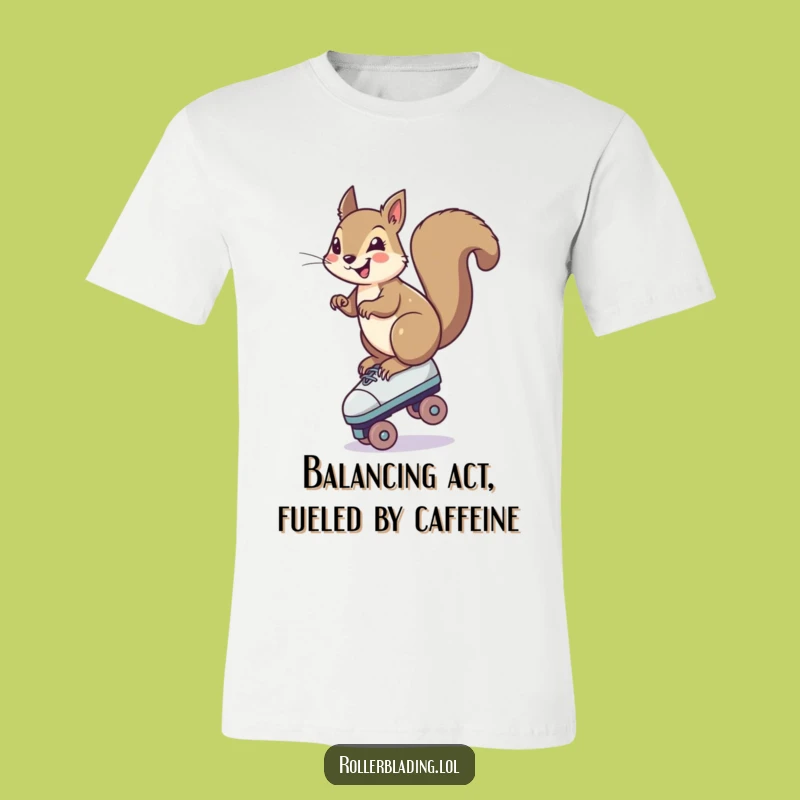 Funny Squirrel Roller Skate T-Shirt: Daring Balancing Act Tee, a Hilarious Gift