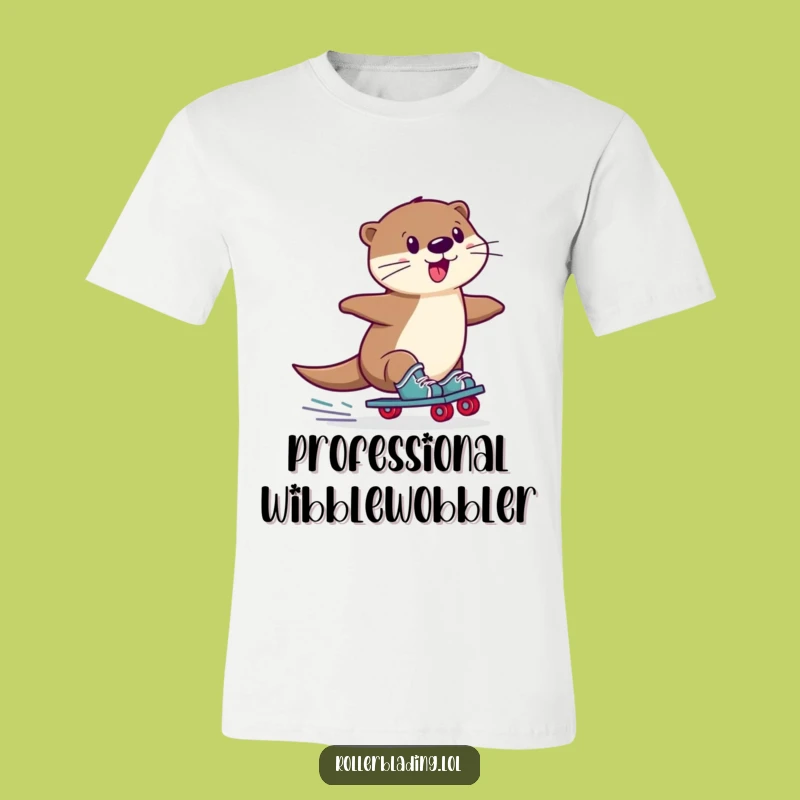 Funny Otter Roller Skate T-Shirt: Wobbly Slide Fun, a Hilarious Gift