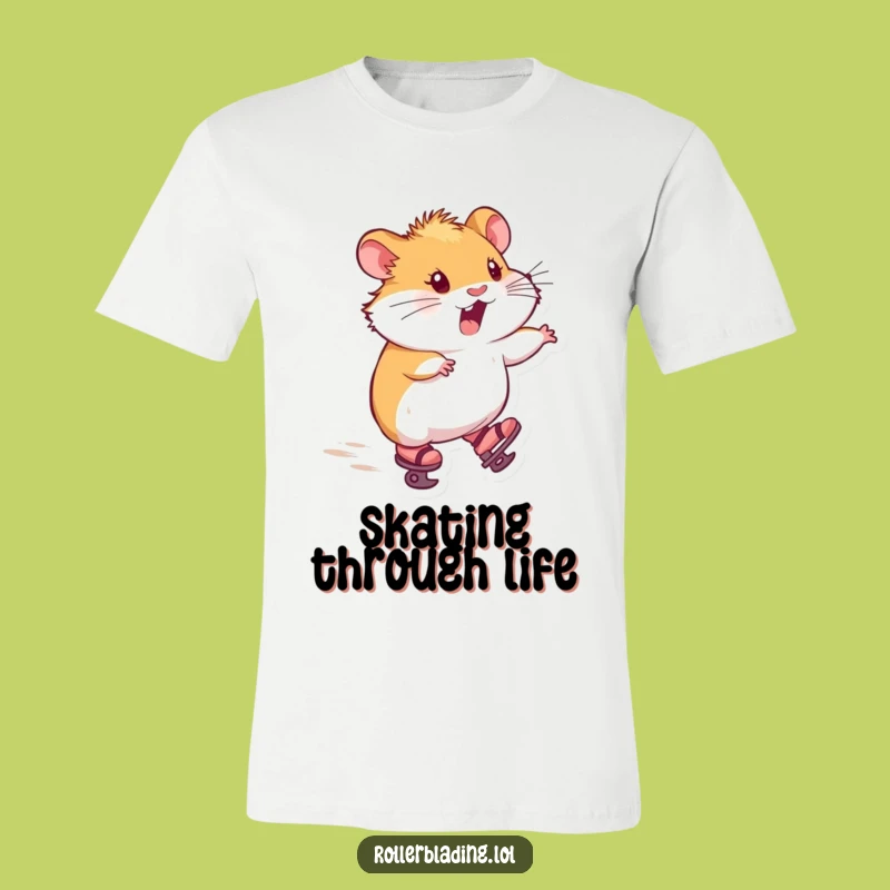 Funny Skating Hamster T-Shirt: Glide Through Your Day with This Hilarious Tee
