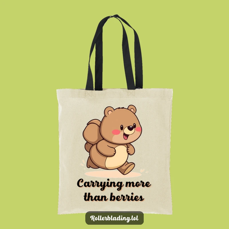 Funny Bear Speeding Tote Bag: Carry Your Essentials with Pride - Funny Gift