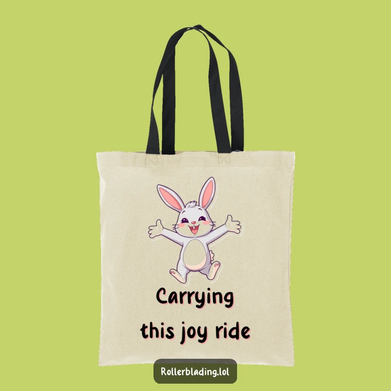 Funny Bunny Paraglider Tote Bag: Carry Your Joyful Adventures