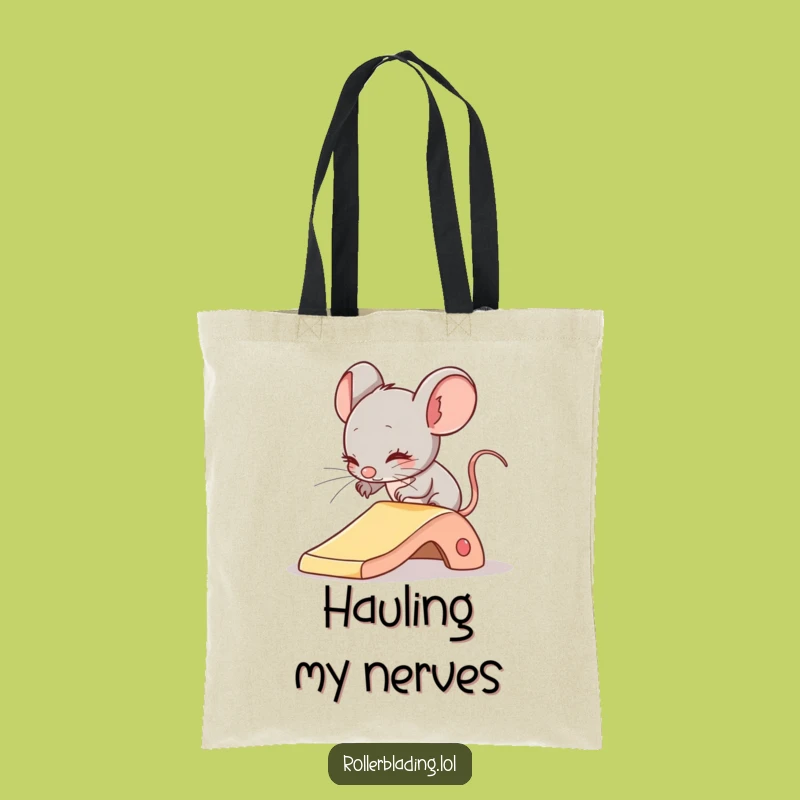 Funny Shy Mouse Sliding Tote Bag - Cautious Pet Carryall, Gift