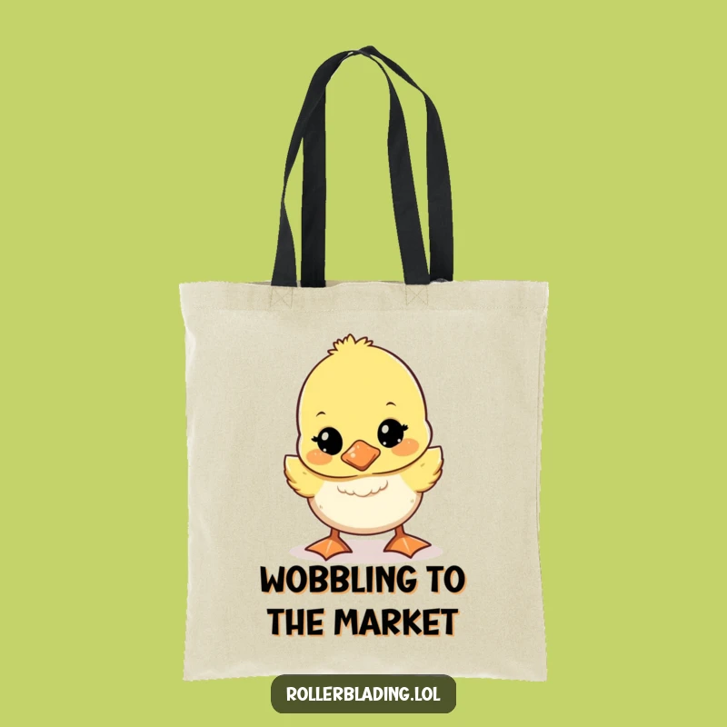 Funny Wobbly Duckling Tote Bag: Carry Your Essentials with Adorable Clumsiness